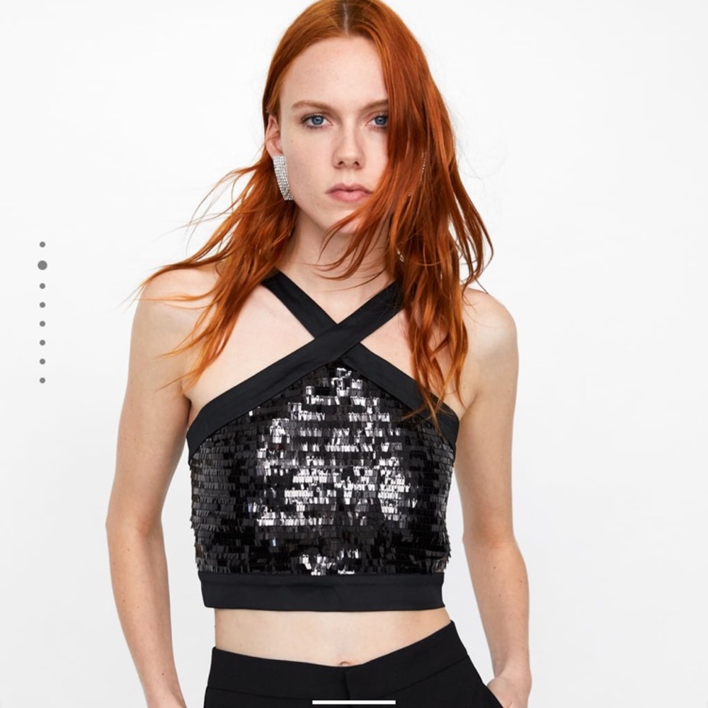 Sequin crop top NWT